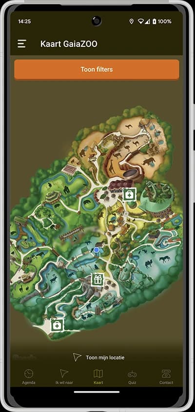 Screenshot of the GaiaZOO app