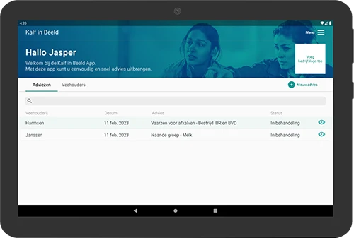 Screenshot of the Kalf In Beeld app