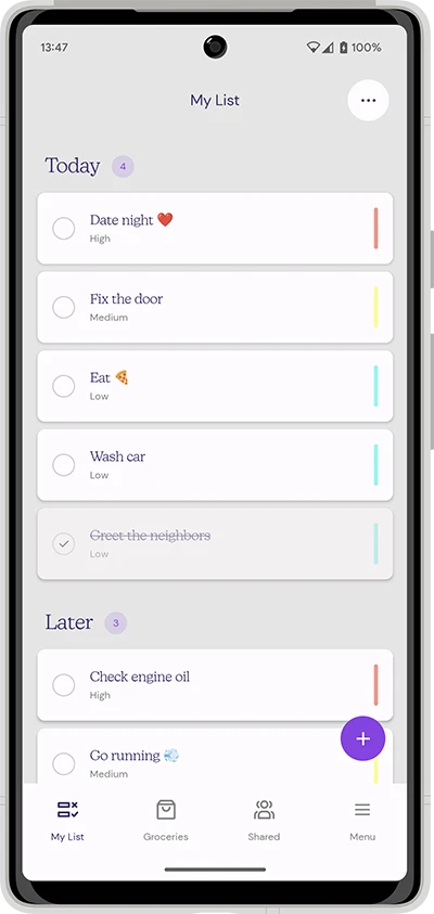 Screenshot list-it app