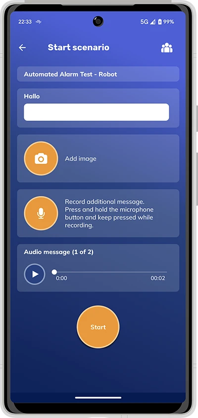 Screenshot of the Multibel app