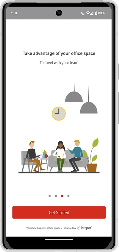 Screenshot of the Office Spaces app