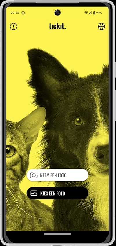 Screenshot tickit app