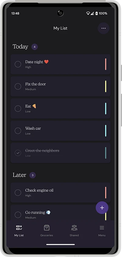 Screenshot list-it app