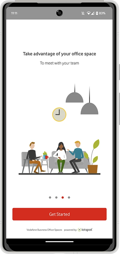 Screenshot office spaces app